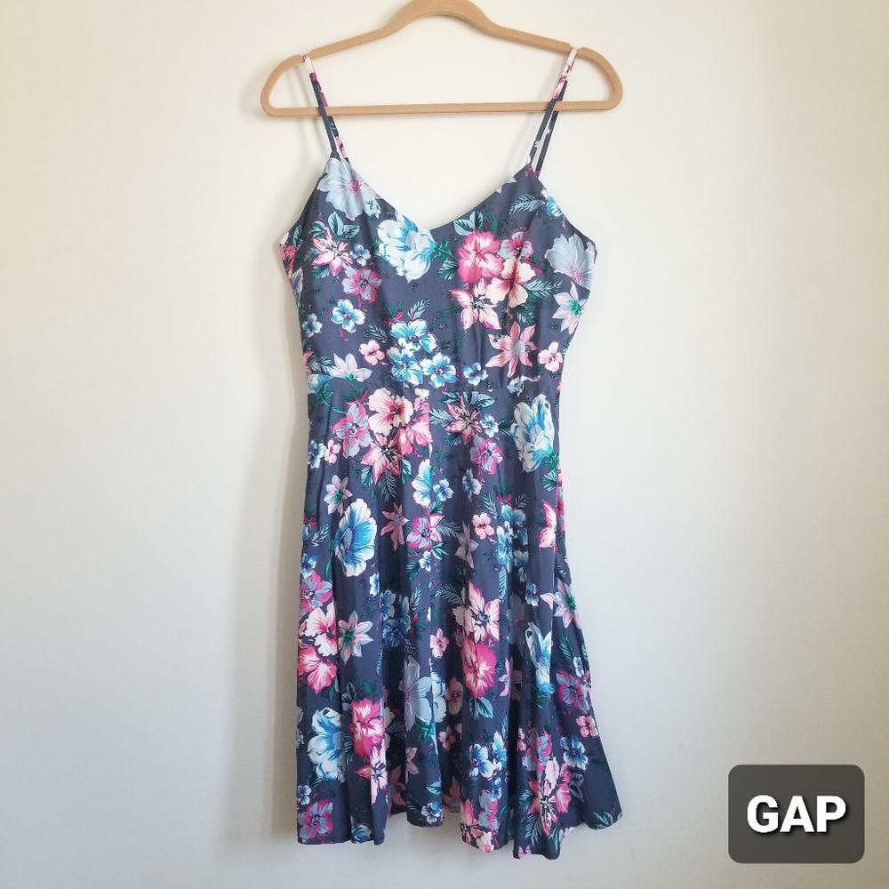 GAP Floral Dress - Blue and Pink